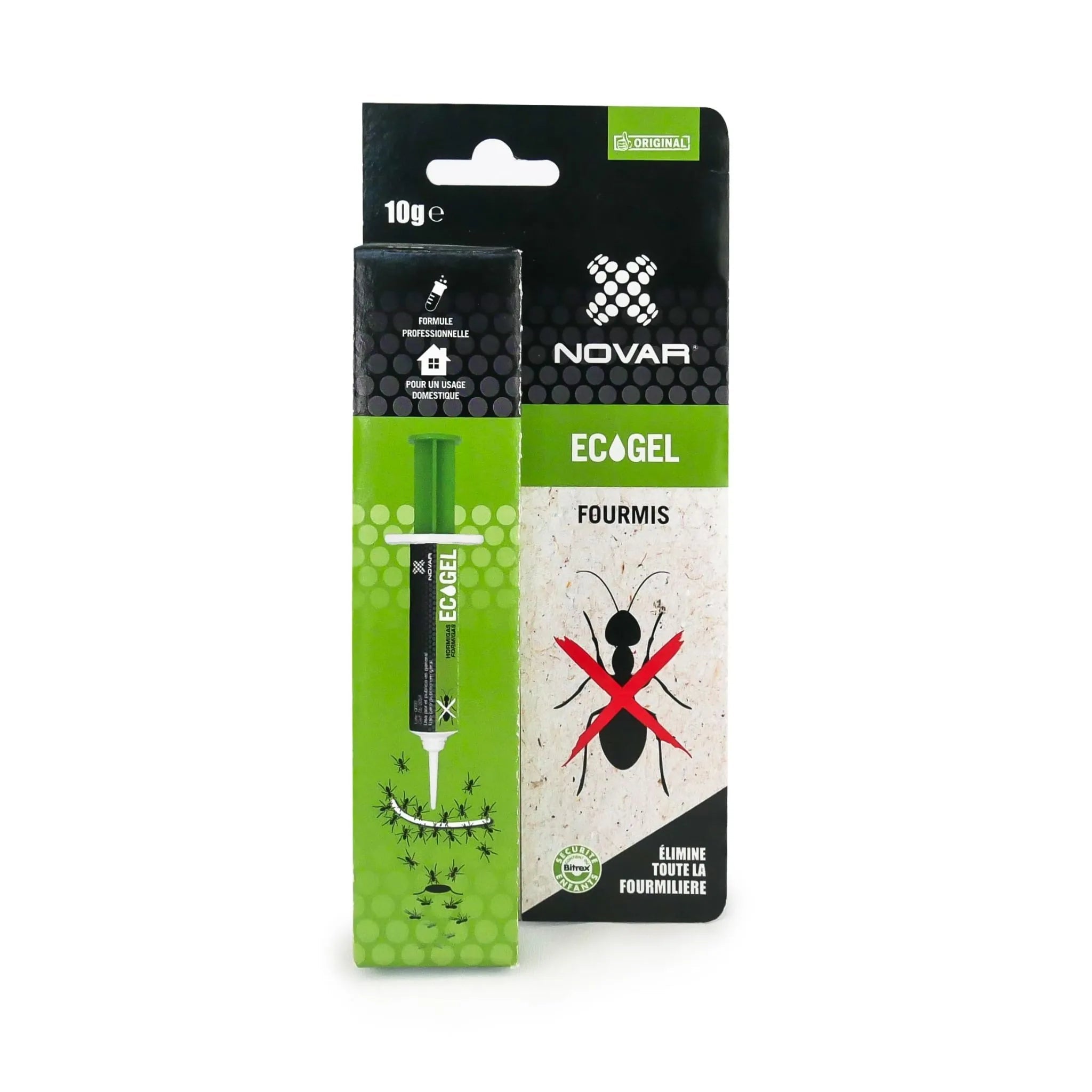 Gel insecticida ECOGEL para hormigas · Jeringa 10 g · NOVAR